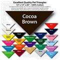 14"x14"x20" Blank Cocoa Brown Solid Imported 100% Cotton Pet Bandanna